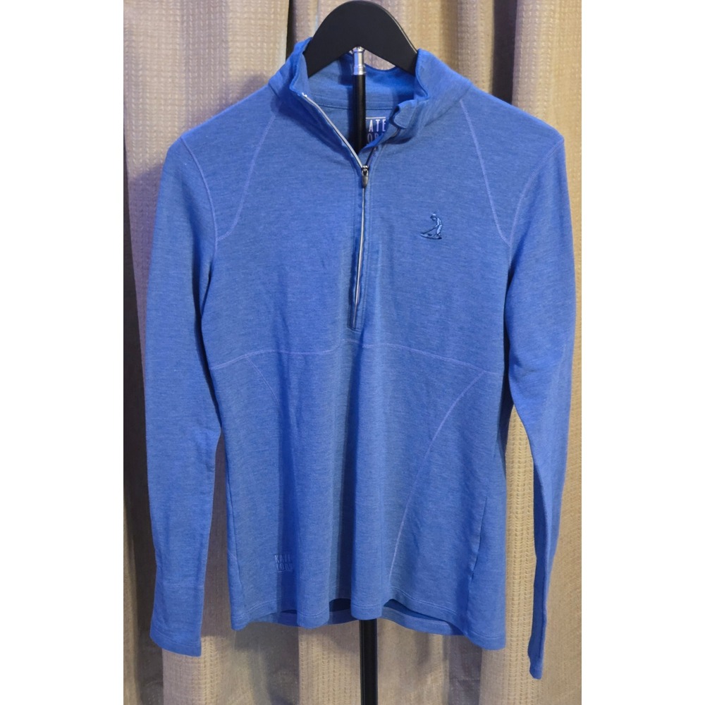 Kate Lord Quarter Zip Pullover Shirt Women's Size Small Blue Pinehurst
